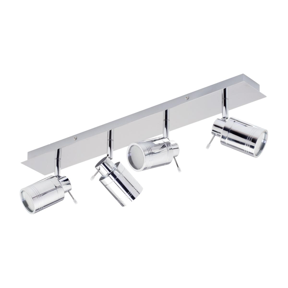 Hector Bathroom Ceiling Spotlight Bar, Chrome – image 1