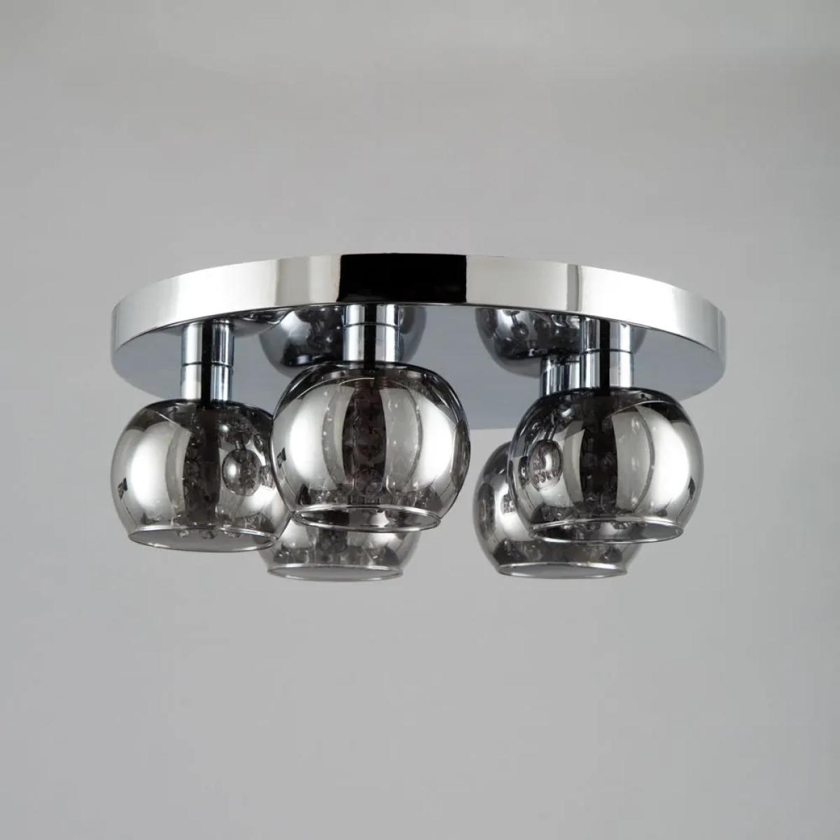 Lucia Bathroom Flush Ceiling Plate, Smoke – image 3