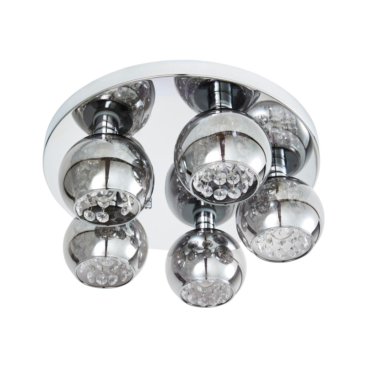 Lucia Bathroom Flush Ceiling Plate, Smoke – image 1
