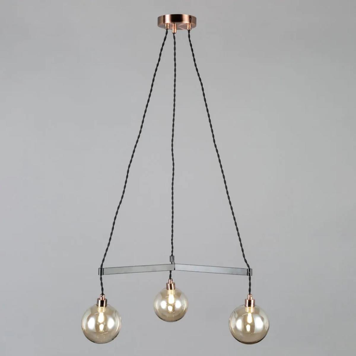 Juniper Medium Ceiling Pendant, Copper and Black – image 3