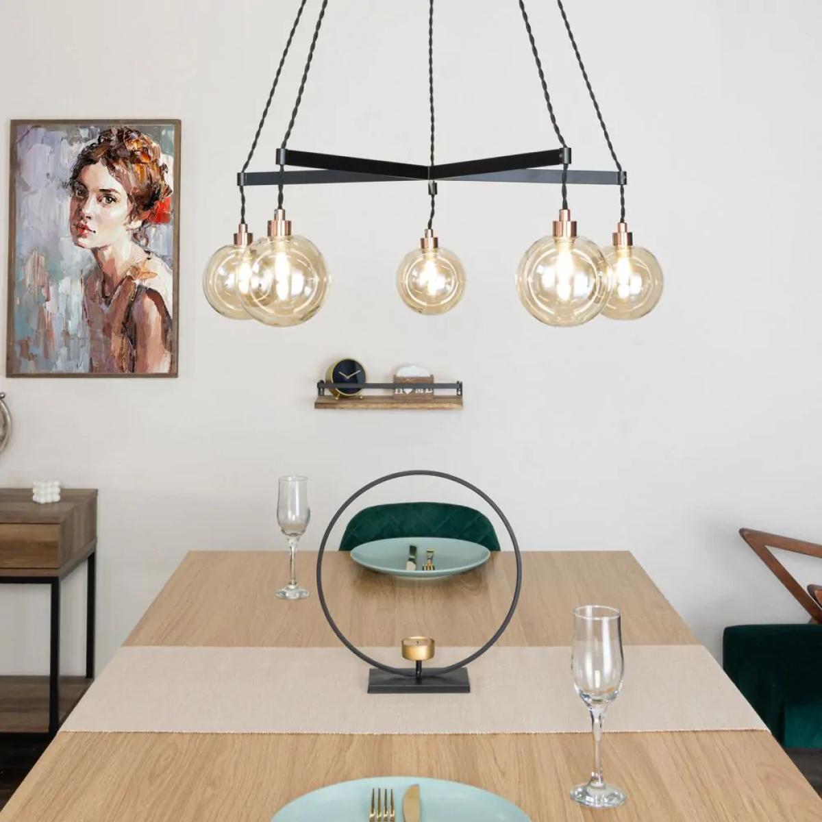 Juniper Large Ceiling Pendant, Copper and Black – image 2