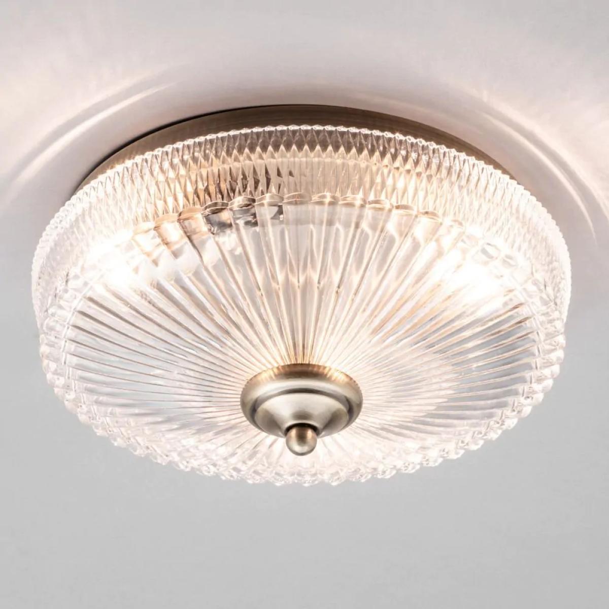 Erin Flush Light, Antique Brass – image 2
