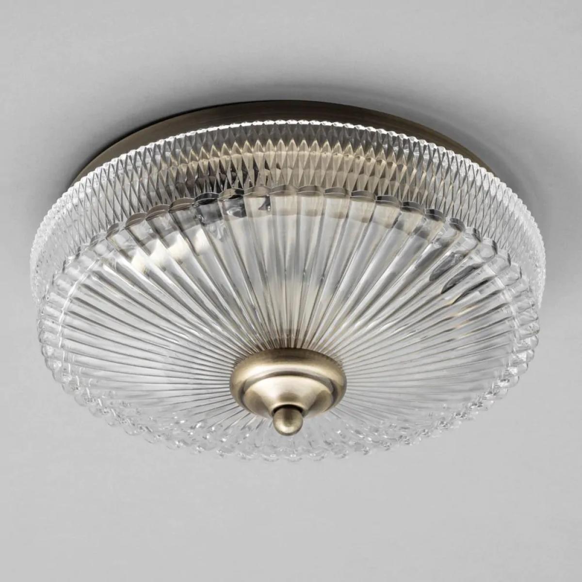 Erin Flush Light, Antique Brass – image 3