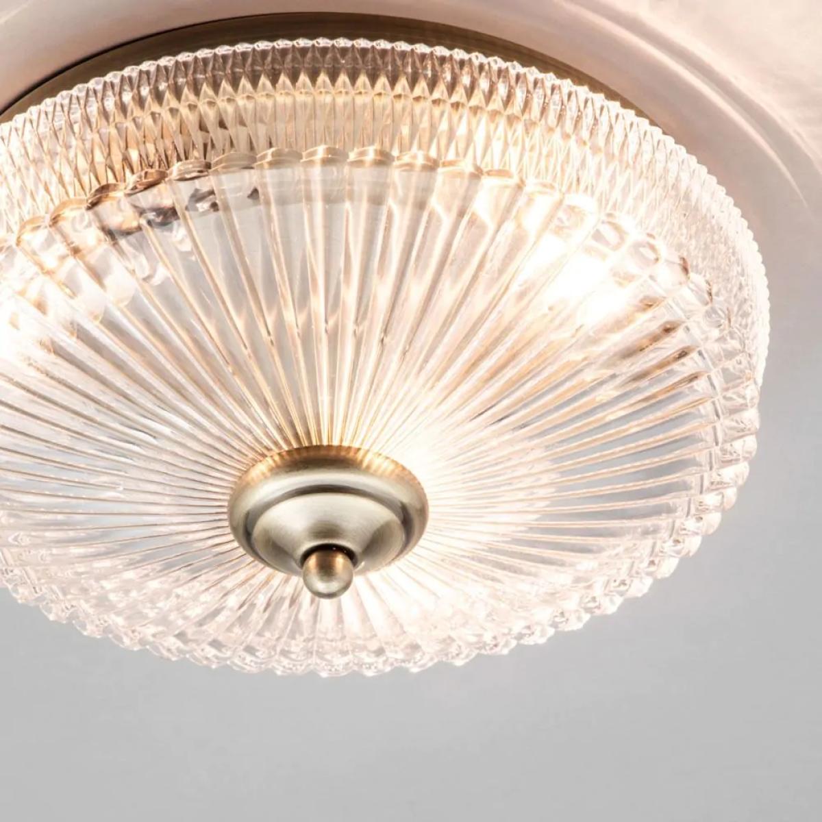 Erin Flush Light, Antique Brass – image 4