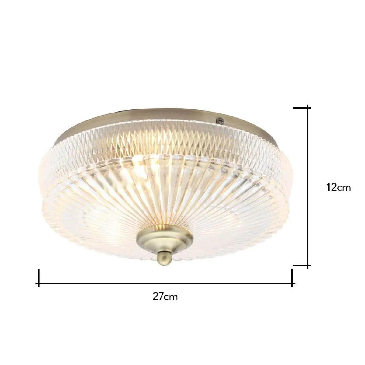 Erin Flush Light, Antique Brass – image 5