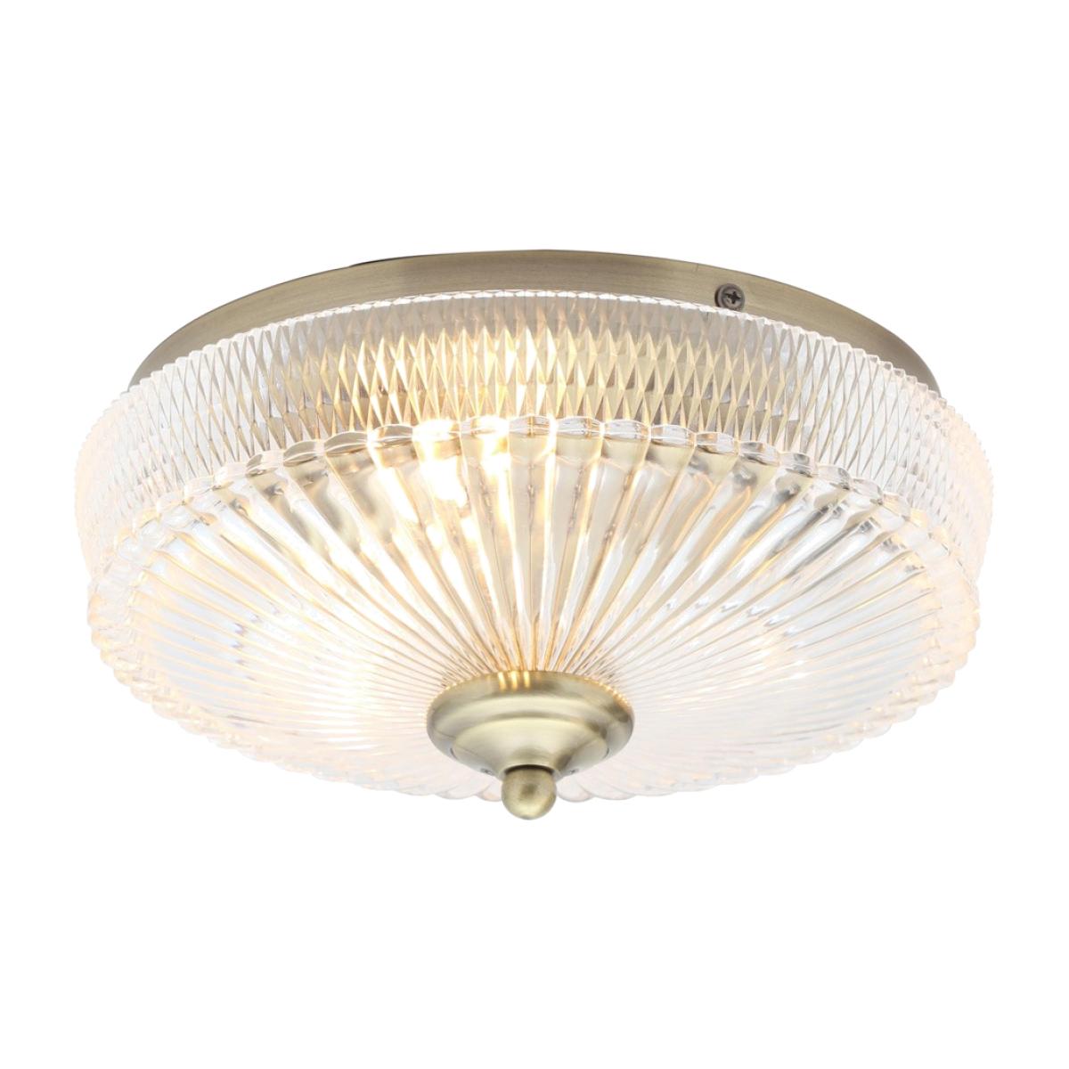 Erin Flush Light, Antique Brass – image 1