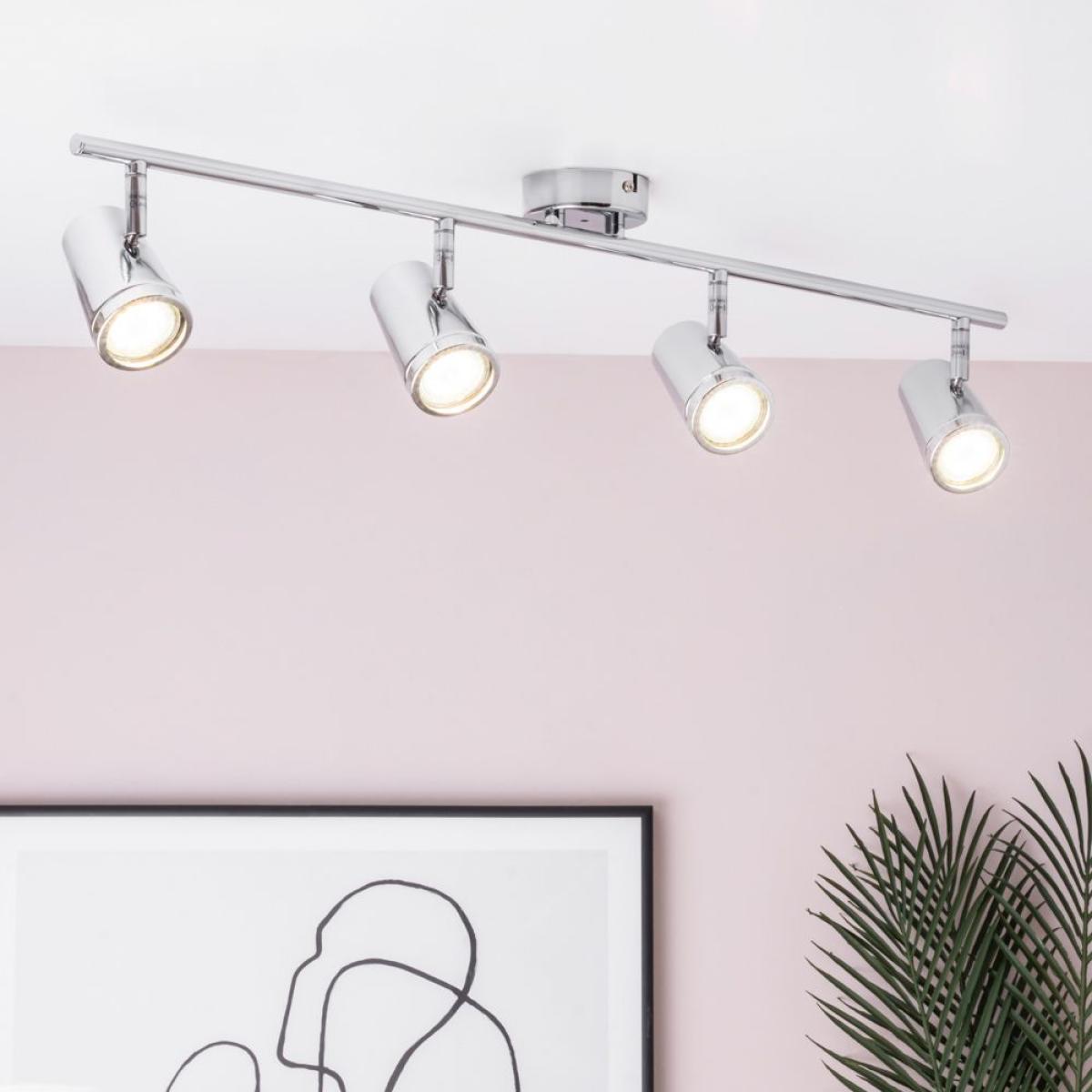 Frida Bathroom Ceiling Spotlight Bar, Chrome – image 2