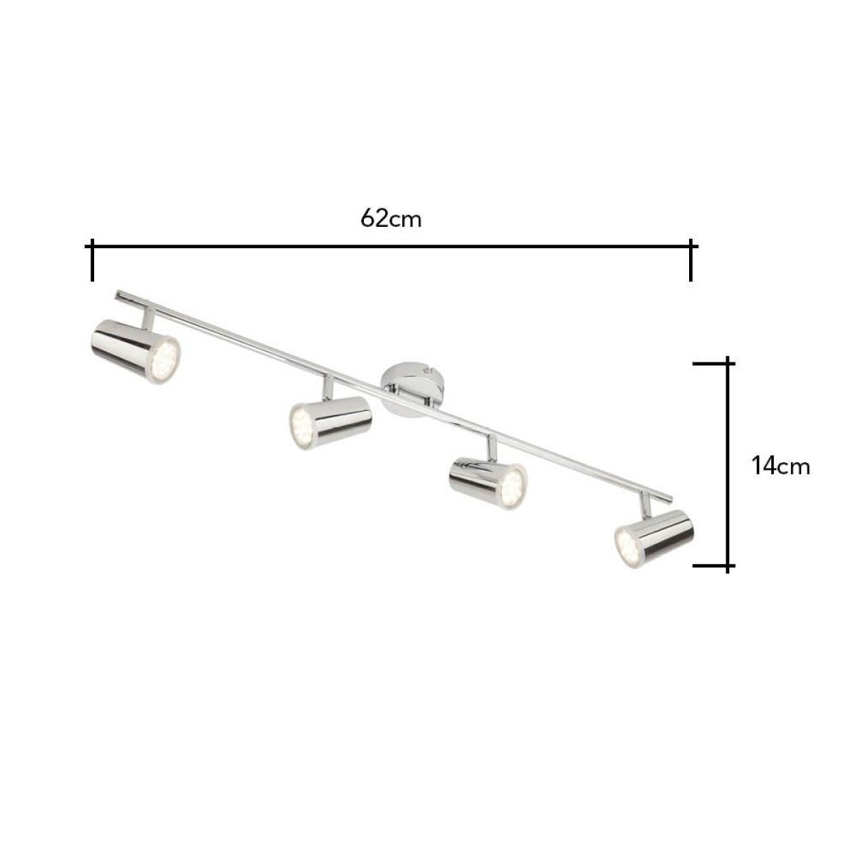 Frida Bathroom Ceiling Spotlight Bar, Chrome – image 6