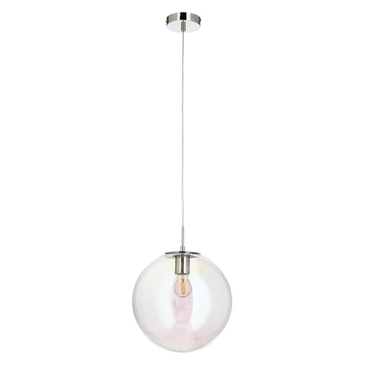 Petro Iridescent Glass Ceiling Pendant, Nickel – image 3