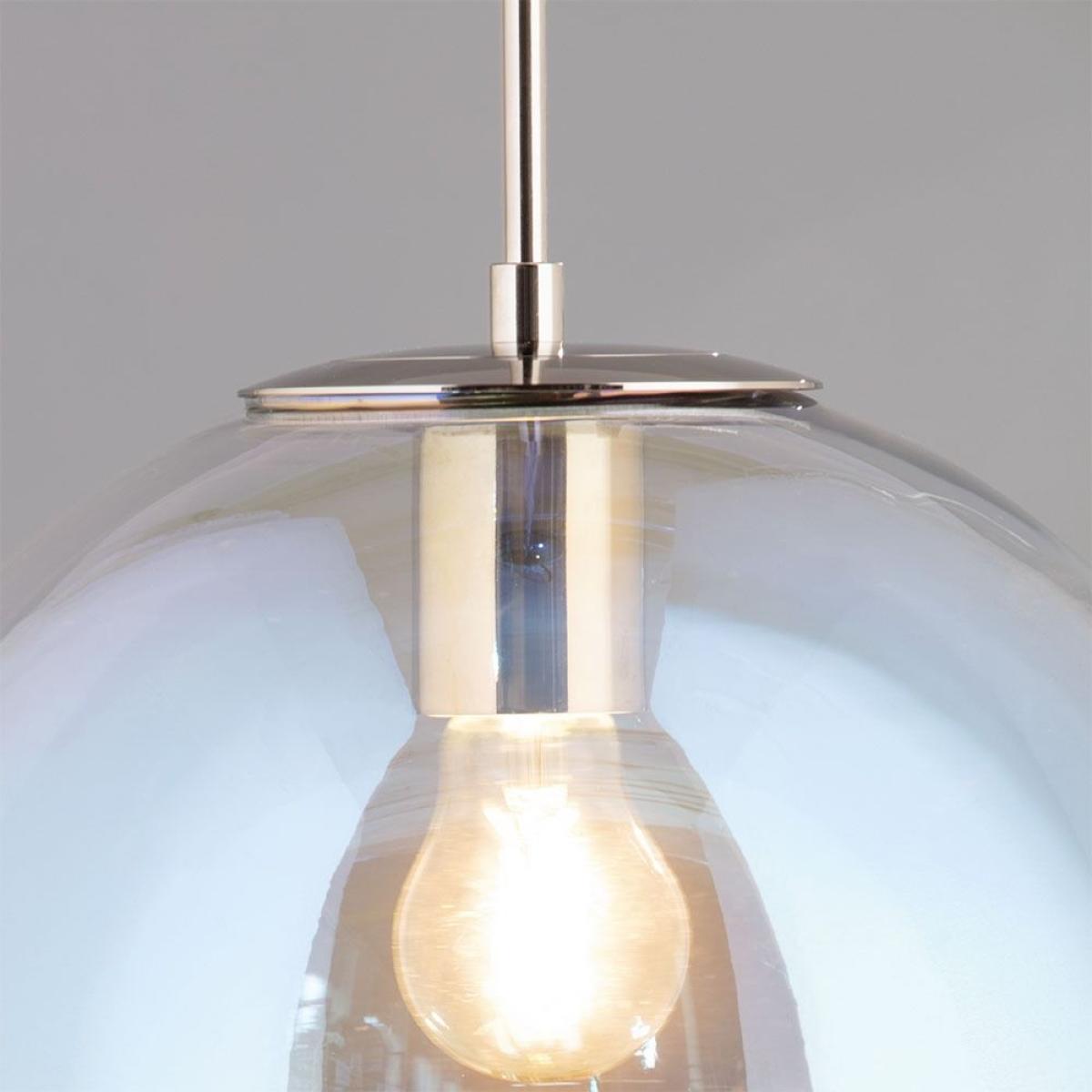 Petro Iridescent Glass Ceiling Pendant, Nickel – image 6