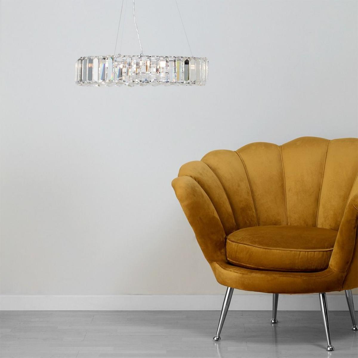 Renee Crystal Pendant, Chrome – image 2