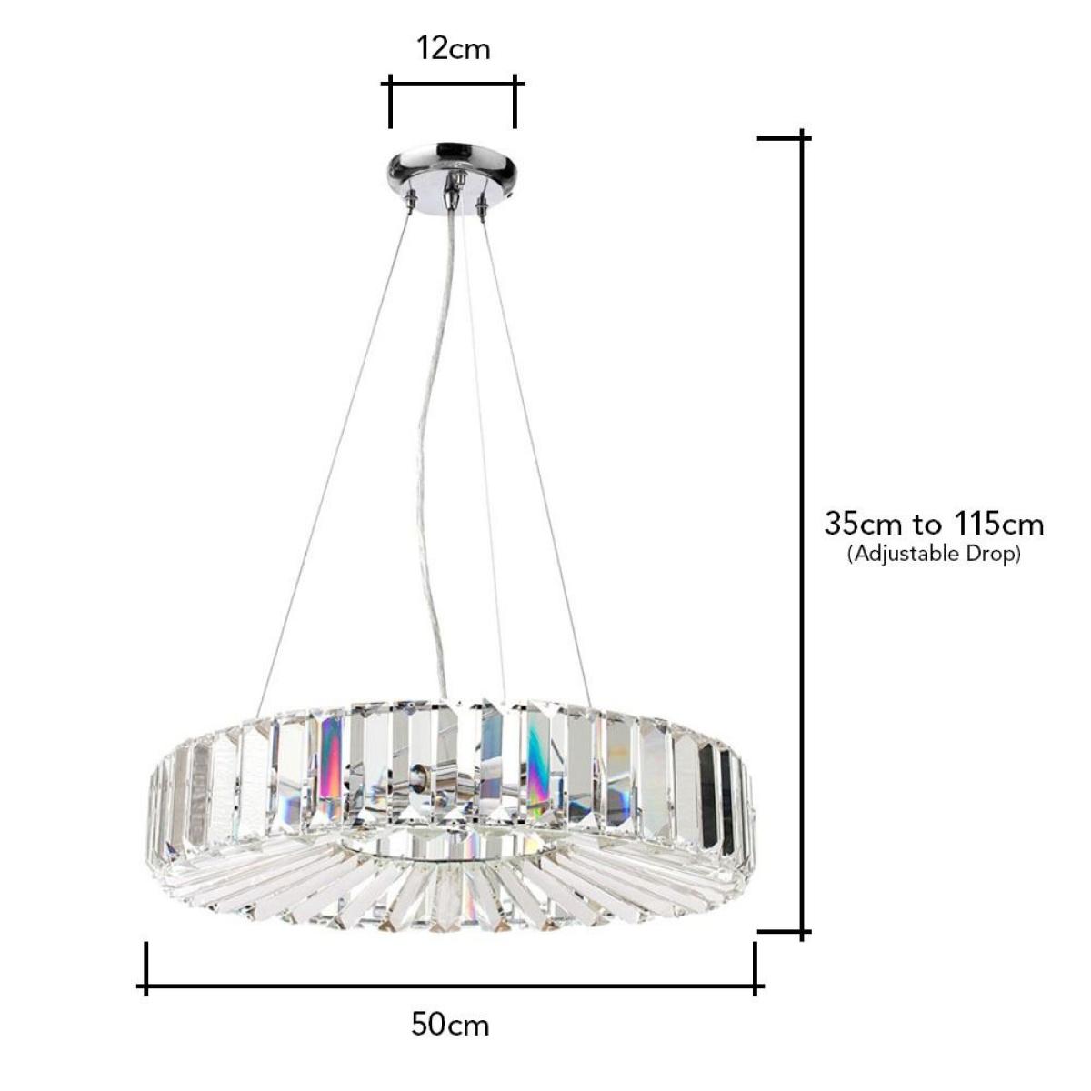 Renee Crystal Pendant, Chrome – image 4