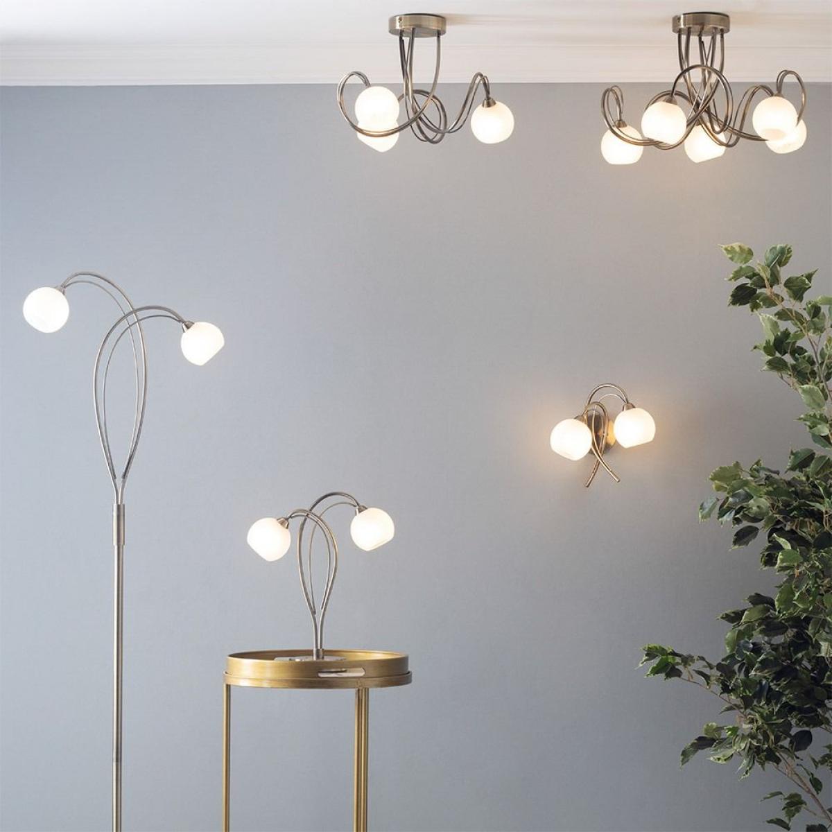 Soni Small Flush Ceiling Light, Antique Brass – image 6