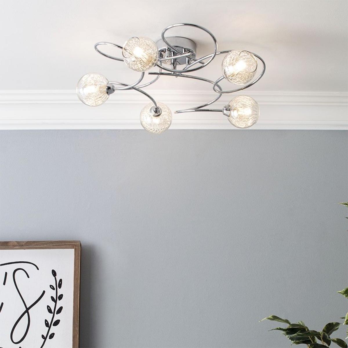 Cooper Ceiling Light, Chrome & Champagne – image 6