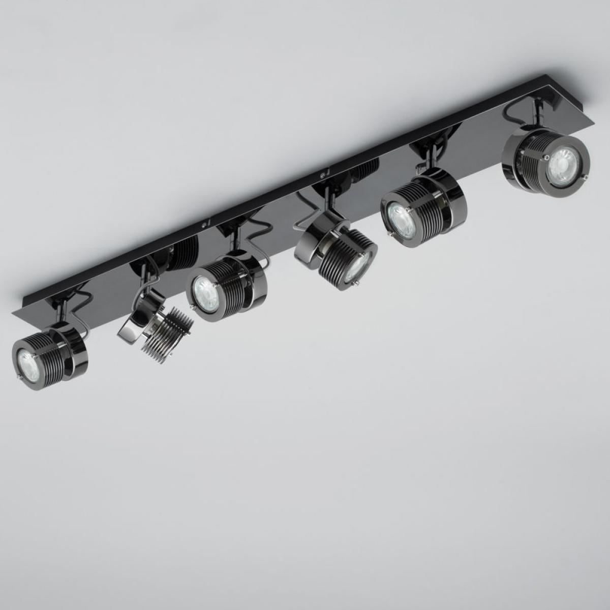 Lucas Ceiling Spotlight Bar, Black Chrome – image 4