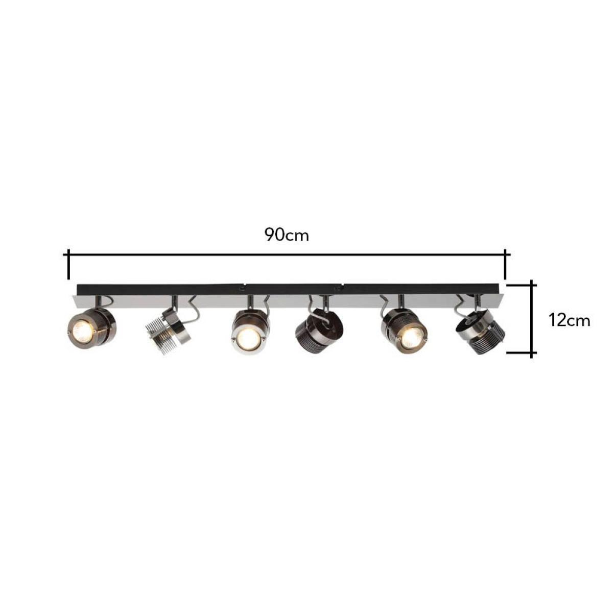 Lucas Ceiling Spotlight Bar, Black Chrome – image 6