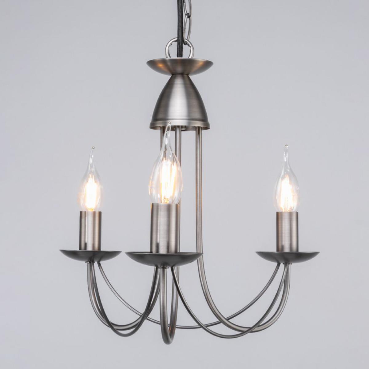 Marilyn 3 Light Chandelier, Pewter – image 3