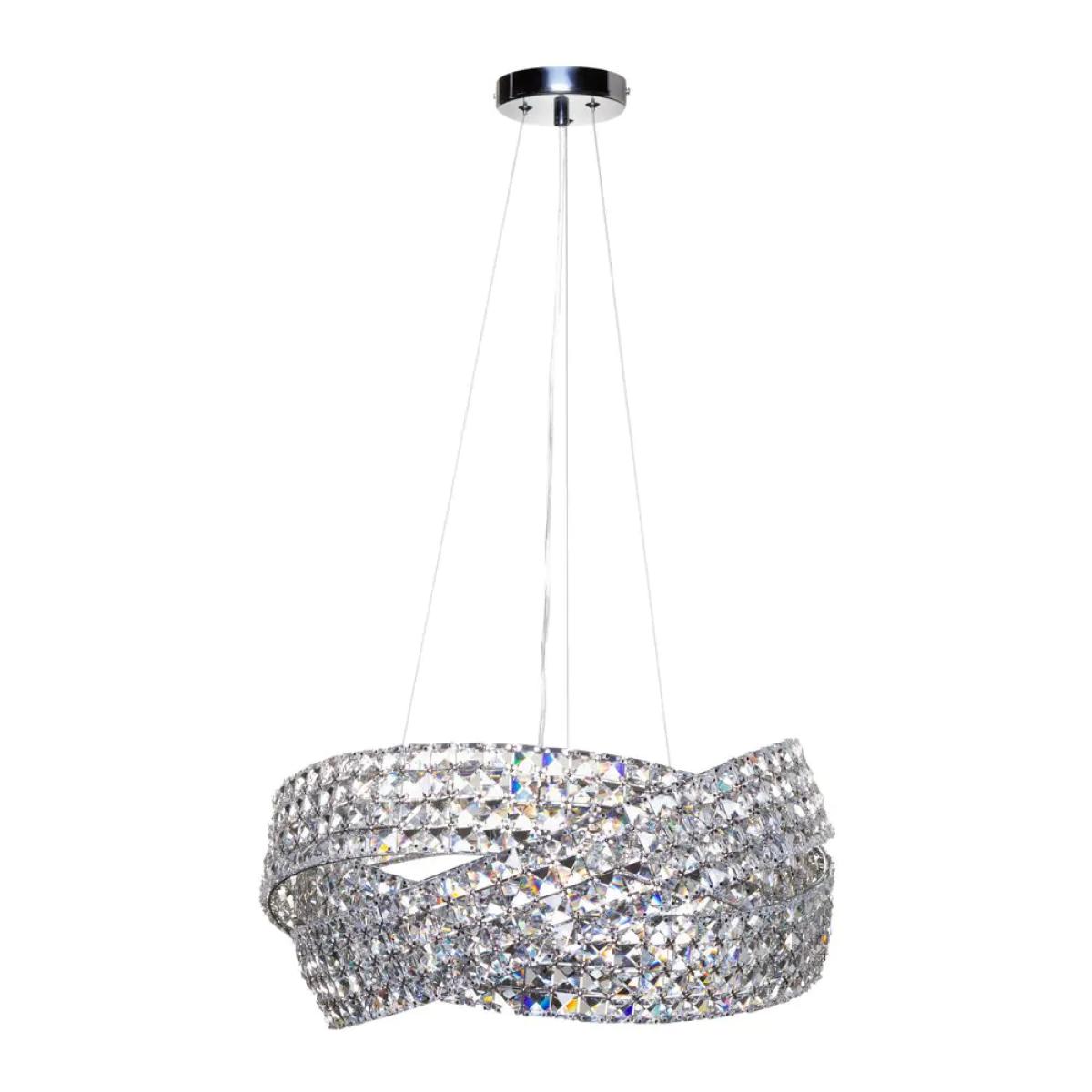 Cypress Large Crystal Rings Ceiling Pendant, Chrome – image 6