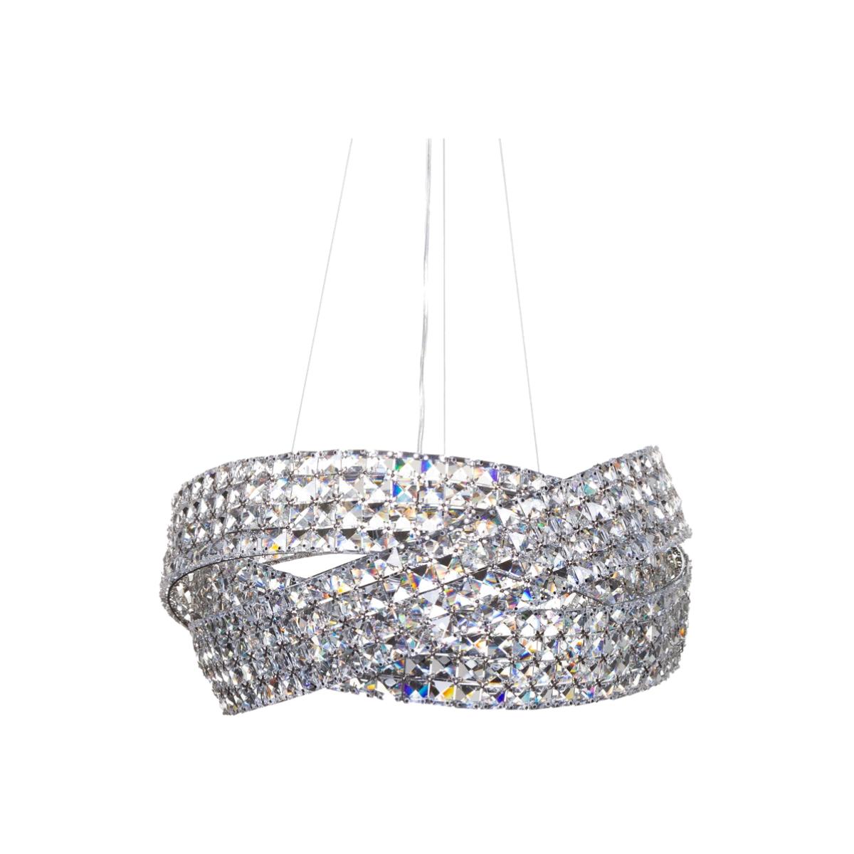 Cypress Large Crystal Rings Ceiling Pendant, Chrome – image 1