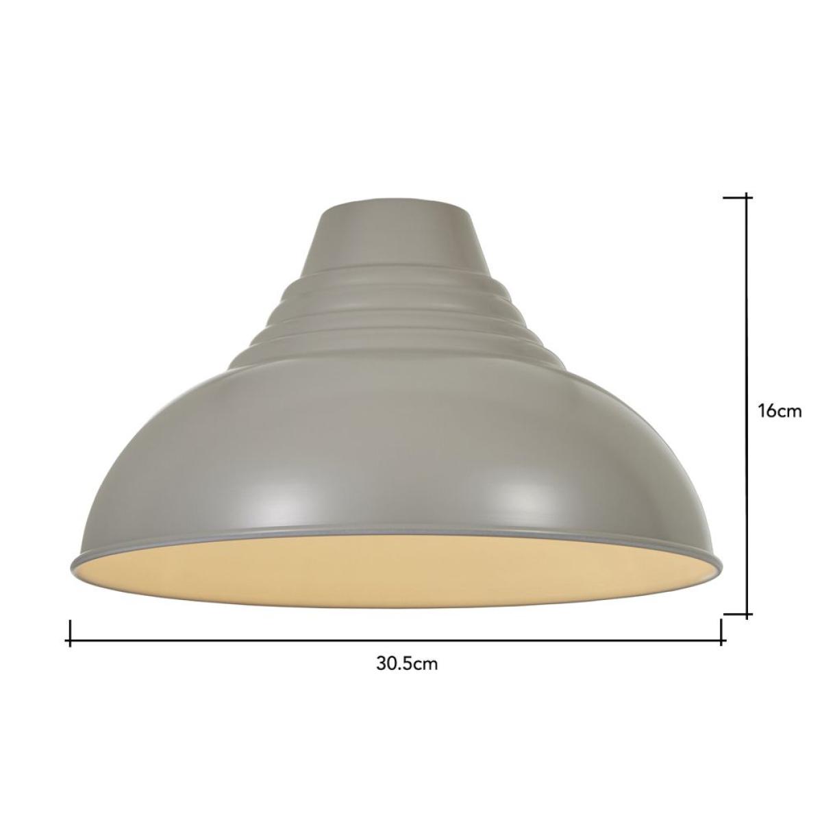 Glow Dome Easy Fit Ceiling Light Shade, Grey – image 6