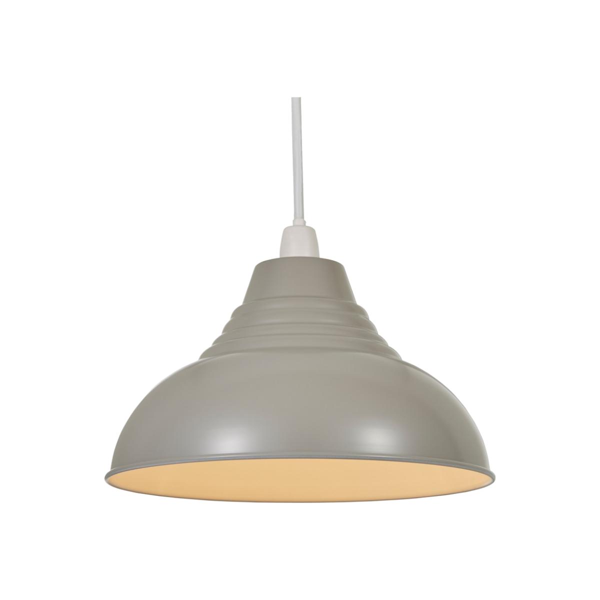 Glow Dome Easy Fit Ceiling Light Shade, Grey – image 1