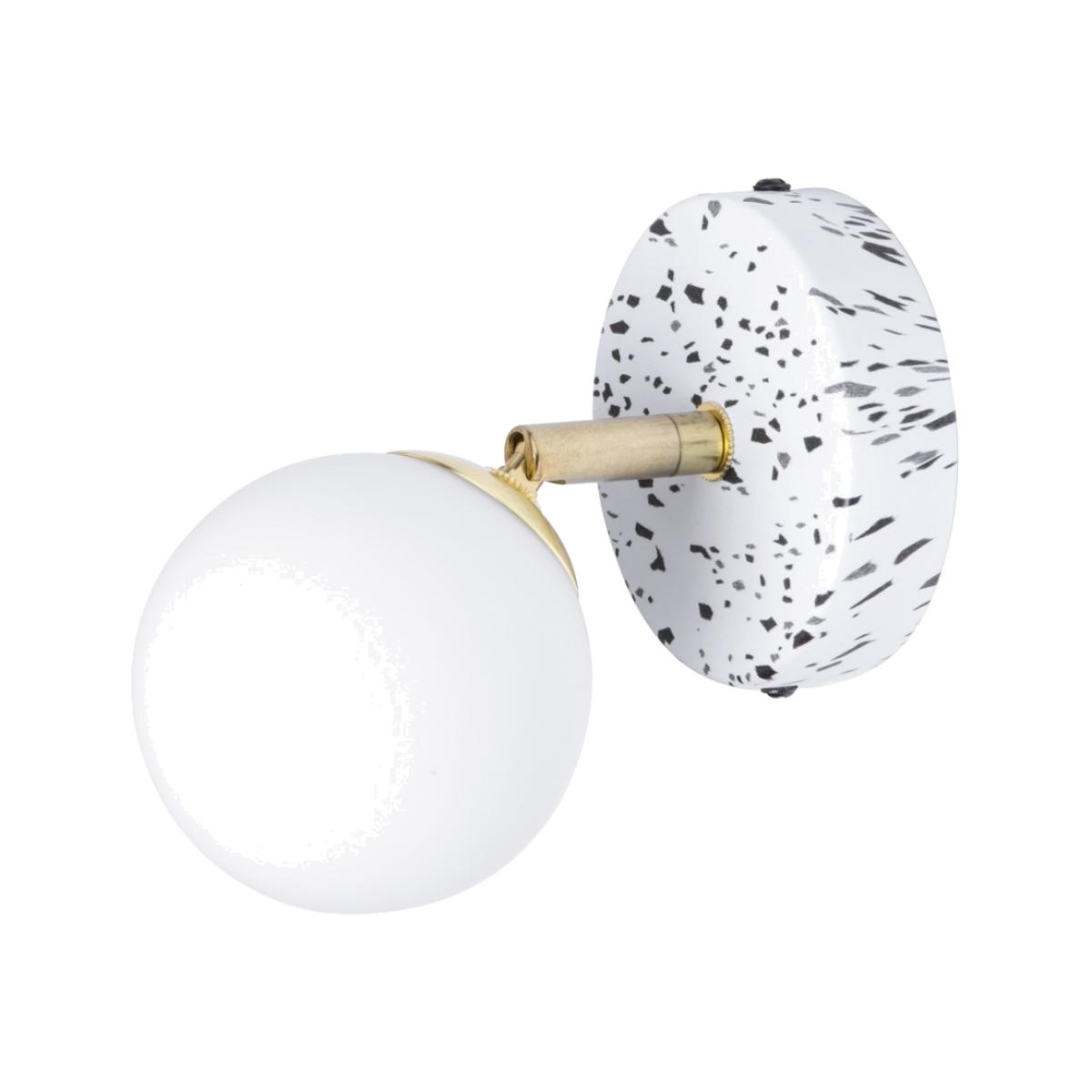 Lott Terrazzo Opal Ball Spotlight, Satin Brass – image 1