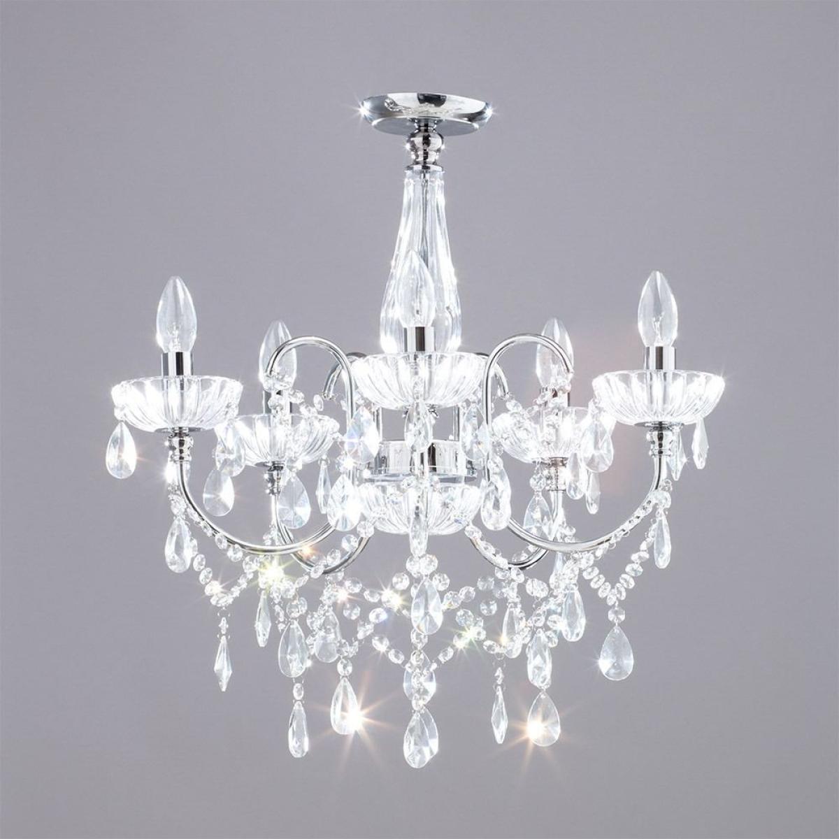 Edith Flush Ceiling Light, Chrome – image 3