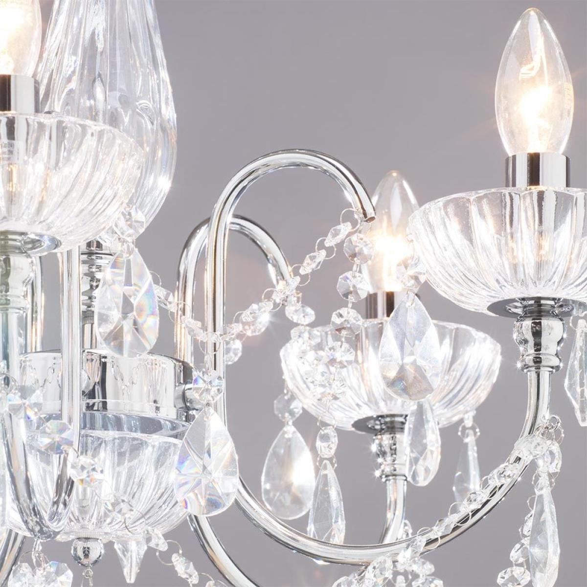 Edith Flush Ceiling Light, Chrome – image 4