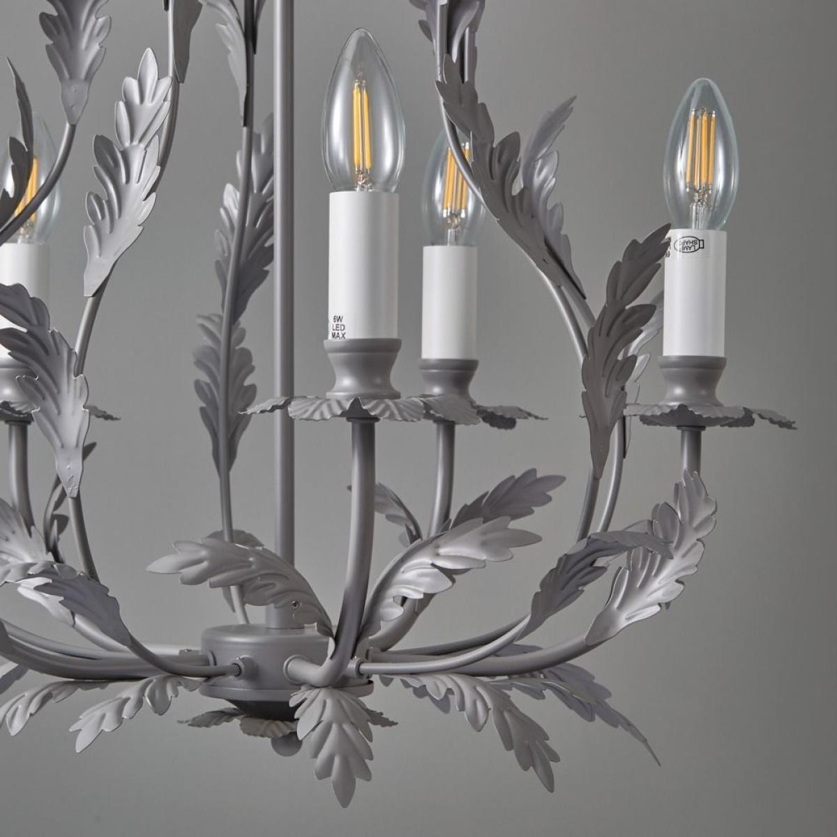 Flo 5 Light Chandelier, Grey – image 5