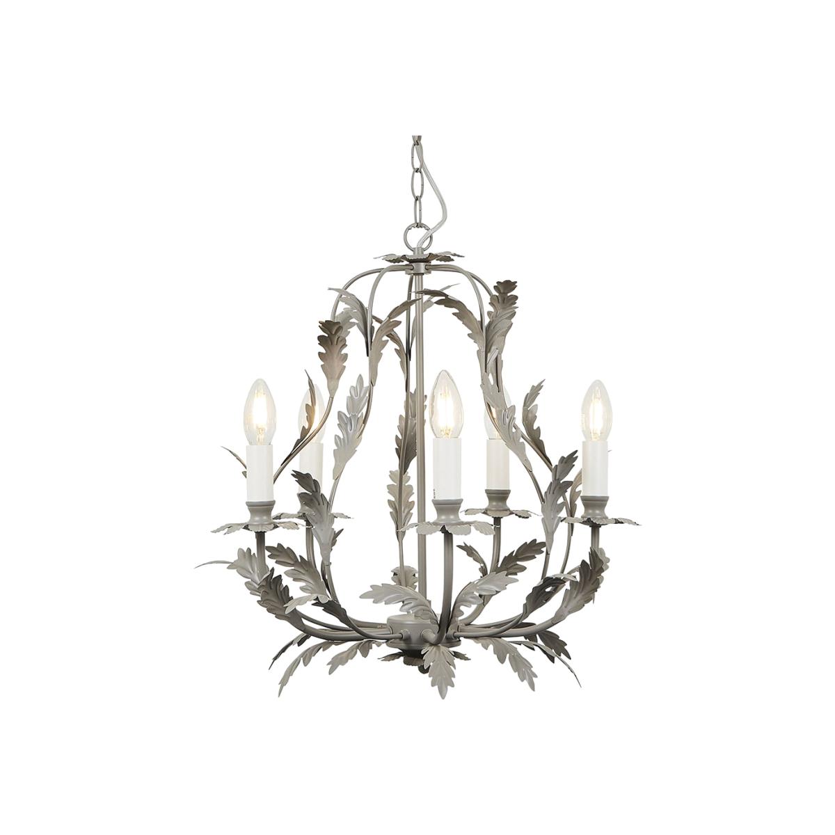 Flo 5 Light Chandelier, Grey – image 1