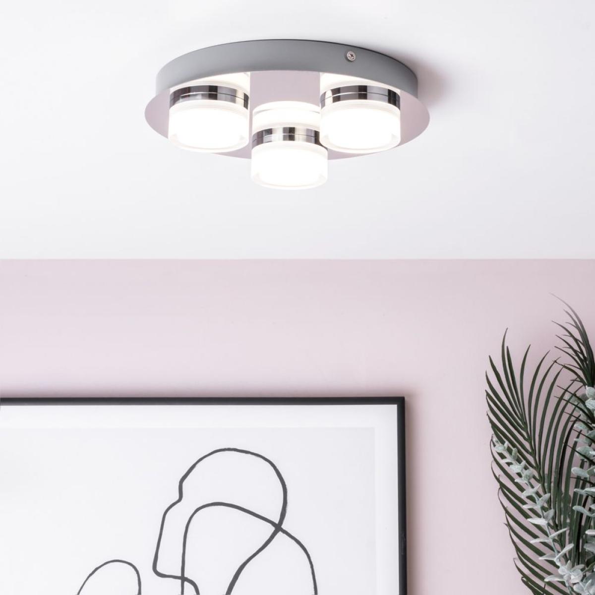 Brooke LED Bathroom Ceiling Spotlight Plate, Chrome – image 2
