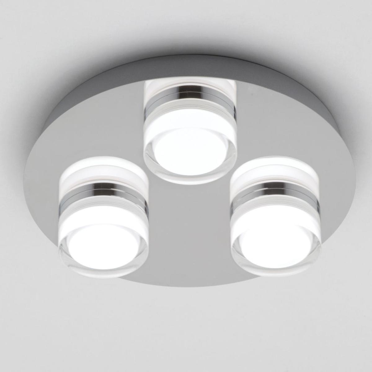 Brooke LED Bathroom Ceiling Spotlight Plate, Chrome – image 3