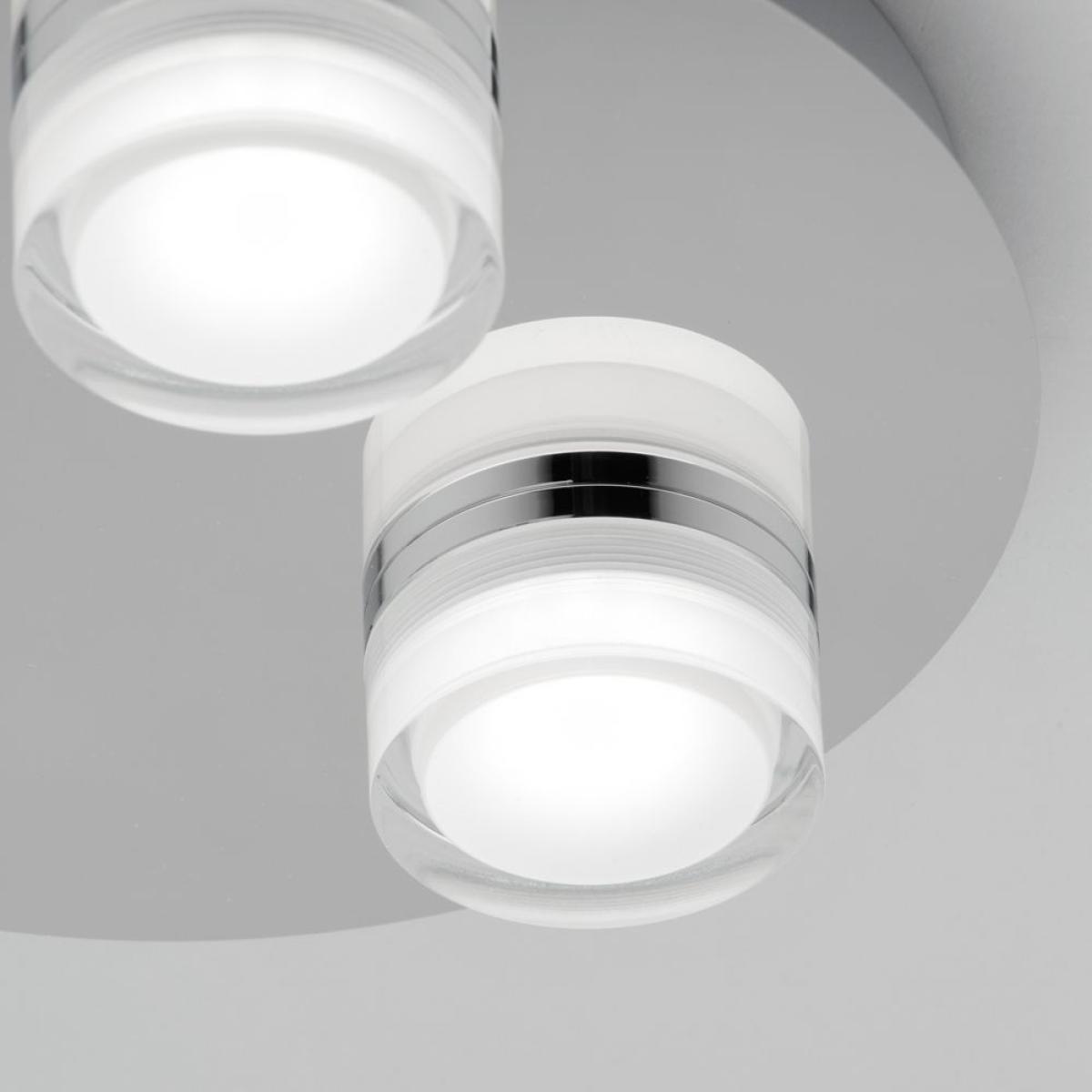 Brooke LED Bathroom Ceiling Spotlight Plate, Chrome – image 5