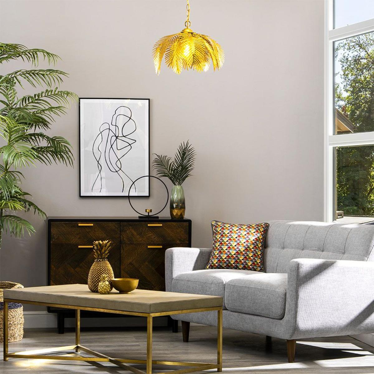 Brookby Palm Pendant, Satin Brass – image 2