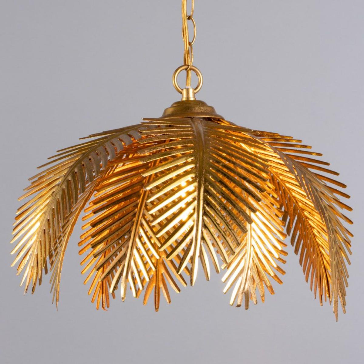 Brookby Palm Pendant, Satin Brass – image 3