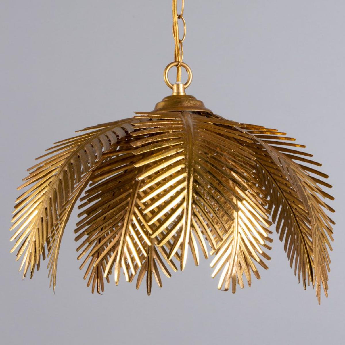 Brookby Palm Pendant, Satin Brass – image 4