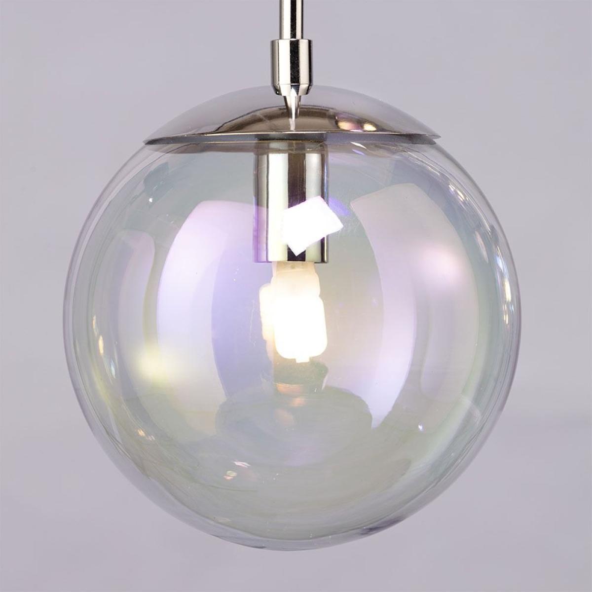 Petro Iridescent 5 Light Diner Pendant Bar, Chrome – image 4
