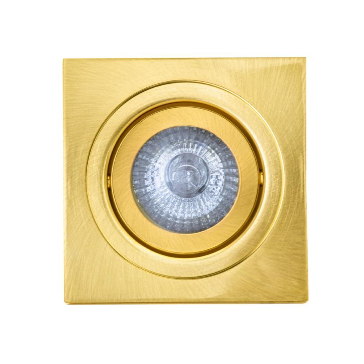 Sym Square IP65 Tiltable Downlight, Satin Brass – image 6
