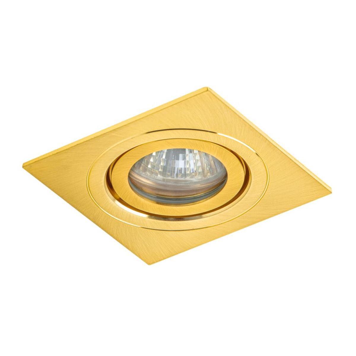 Sym Square IP65 Tiltable Downlight, Satin Brass – image 8