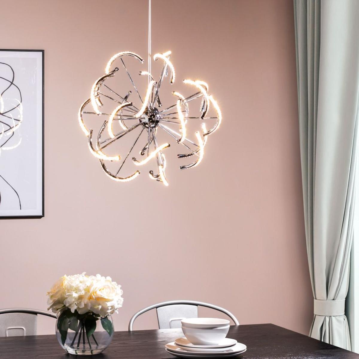 Mae LED Ceiling Pendant, Chrome – image 2