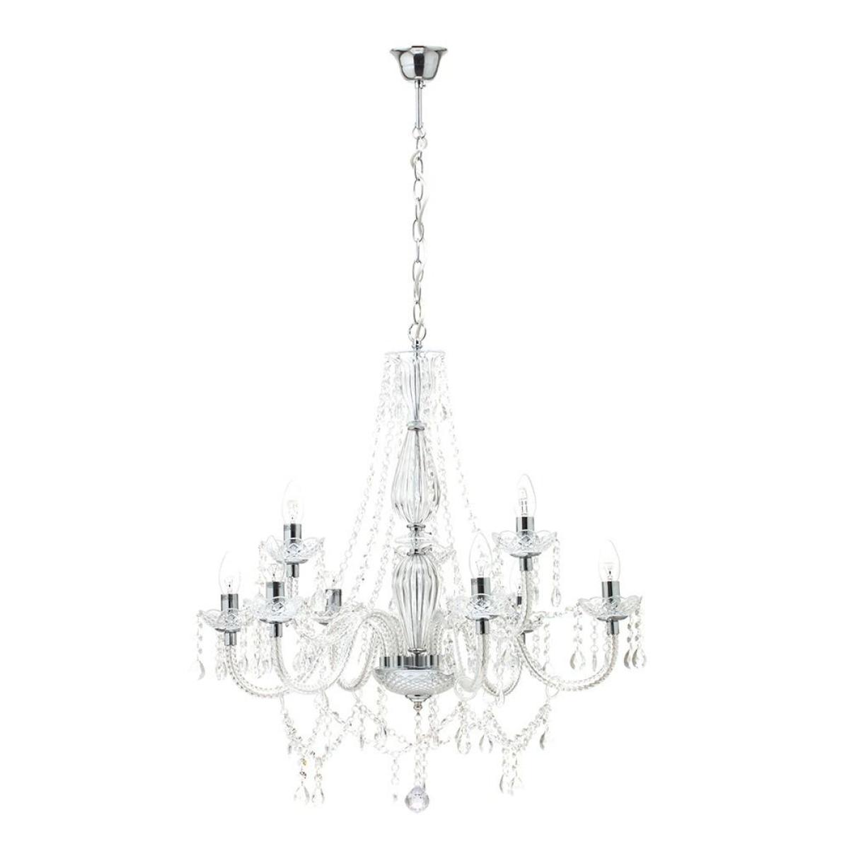 Charlotte 9 Light Chandelier, Chrome – image 3
