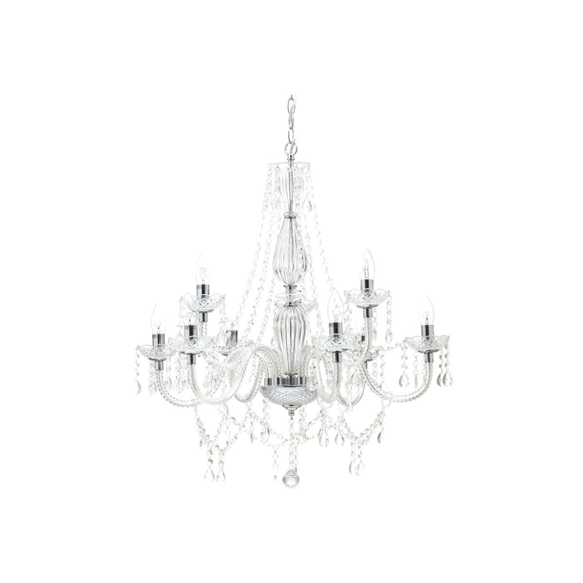 Charlotte 9 Light Chandelier, Chrome – image 1