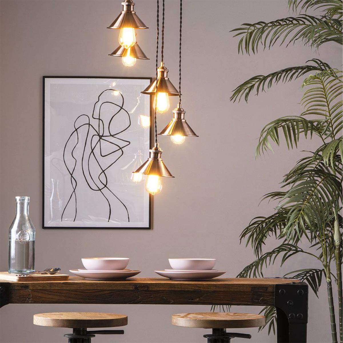 Marston Metal Coolie Cluster Pendant, Copper – image 2