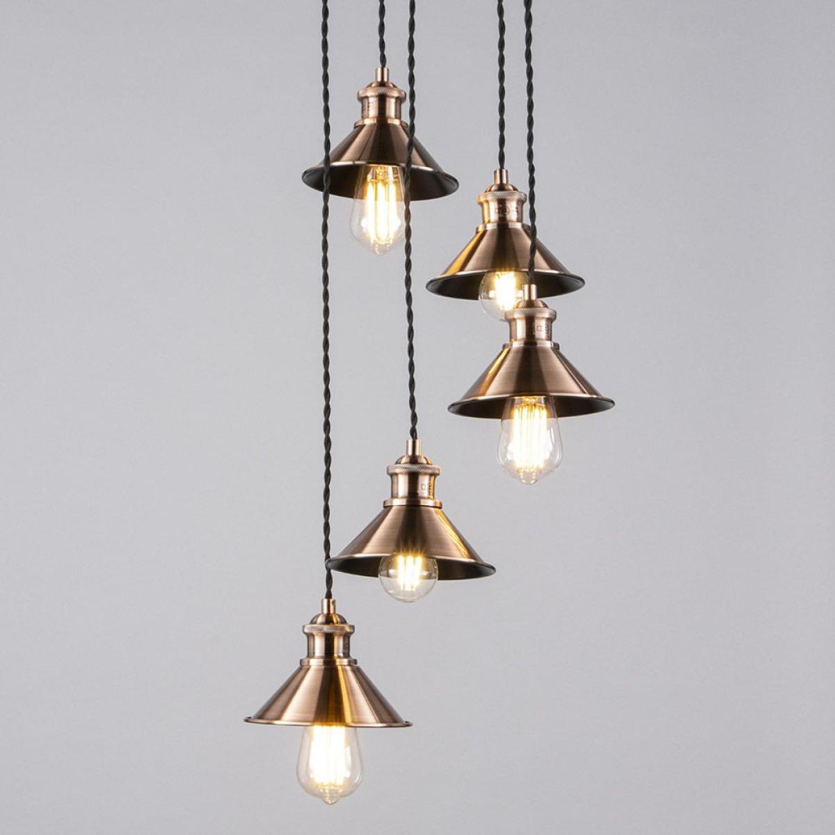 Marston Metal Coolie Cluster Pendant, Copper – image 3