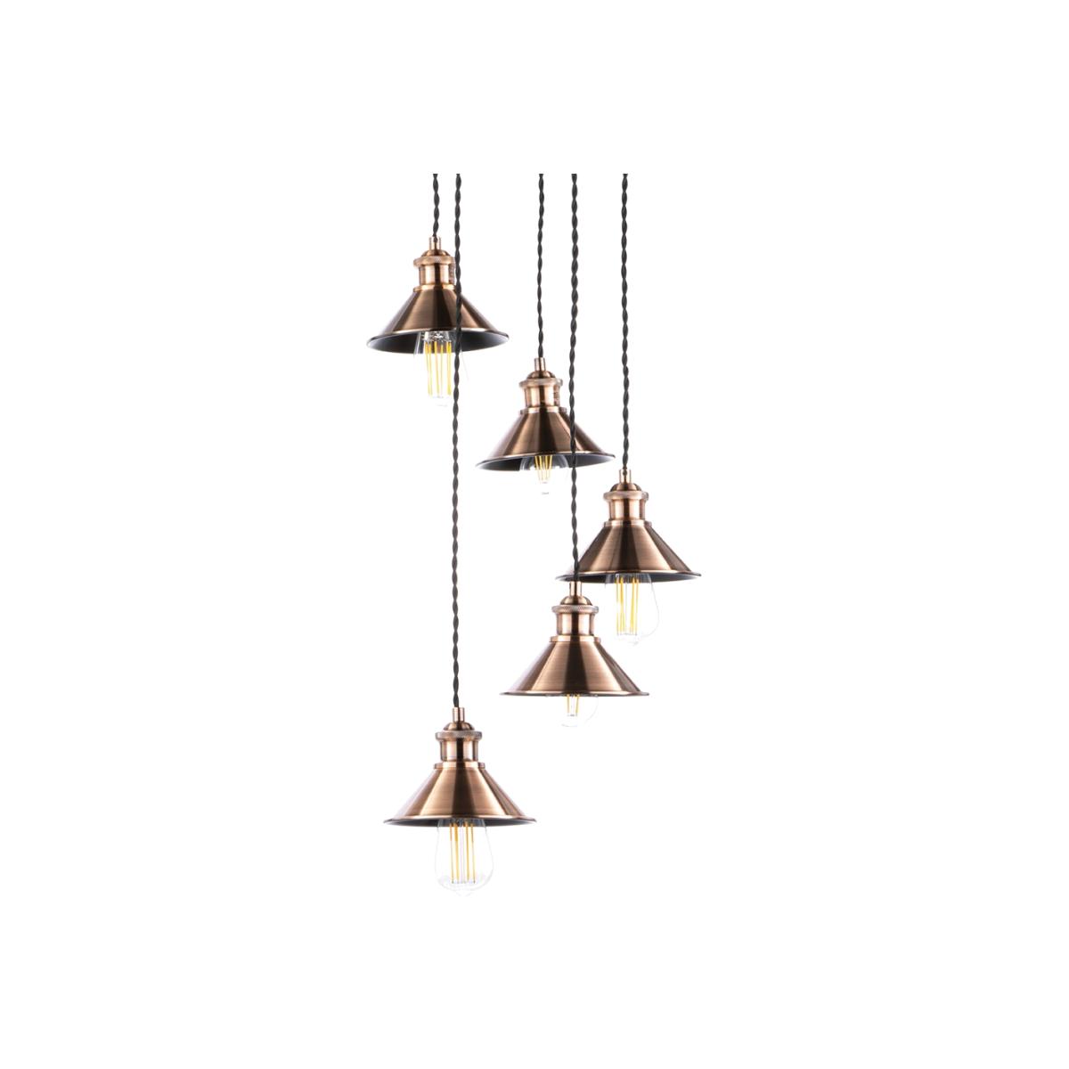 Marston Metal Coolie Cluster Pendant, Copper – image 1