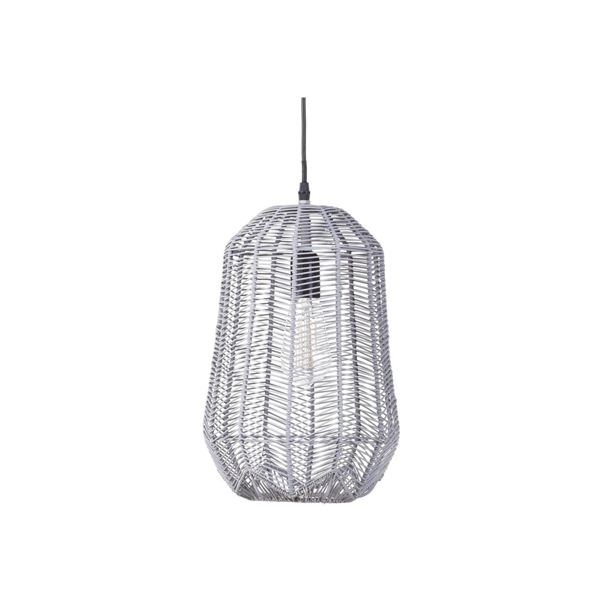 Lix Rattan Pendant Light, Black