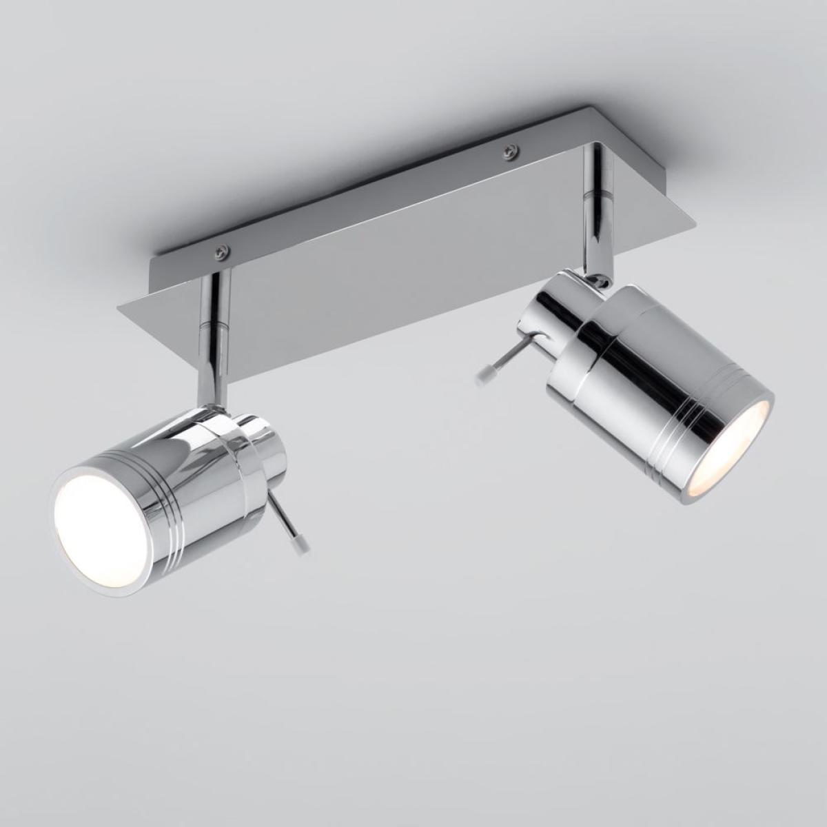 Hector Twin Ceiling Spotlight Bar, Chrome – image 3