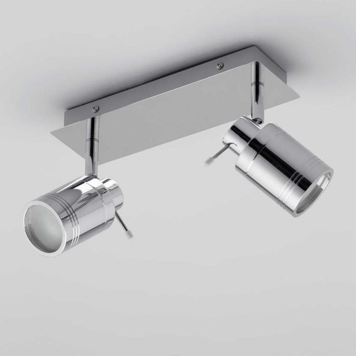 Hector Twin Ceiling Spotlight Bar, Chrome – image 4