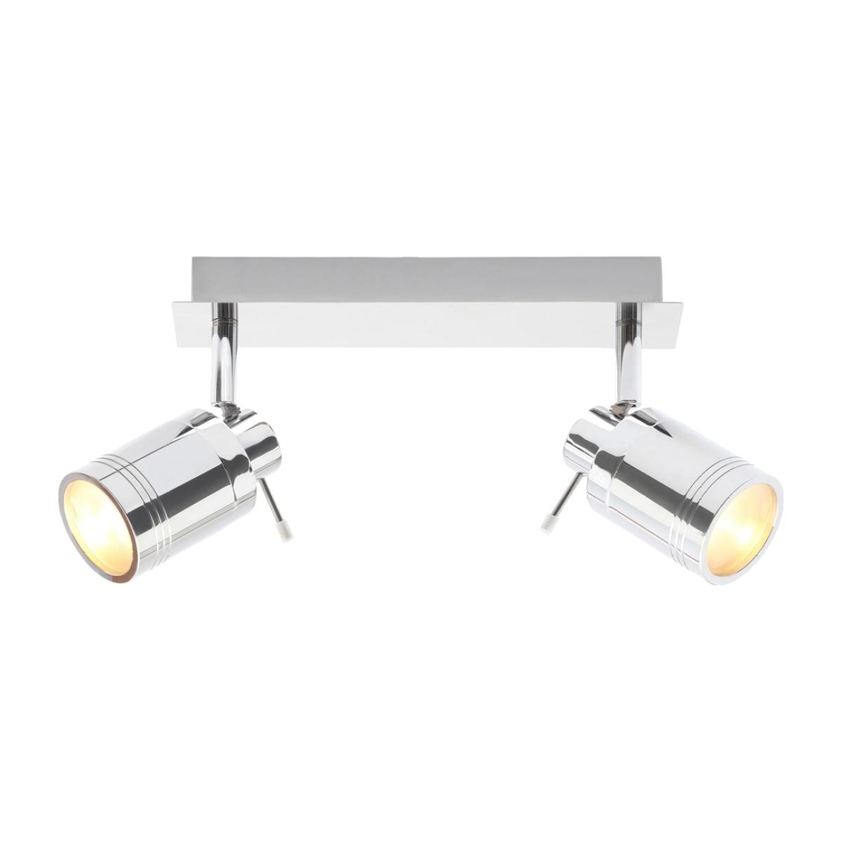 Hector Twin Ceiling Spotlight Bar, Chrome – image 1