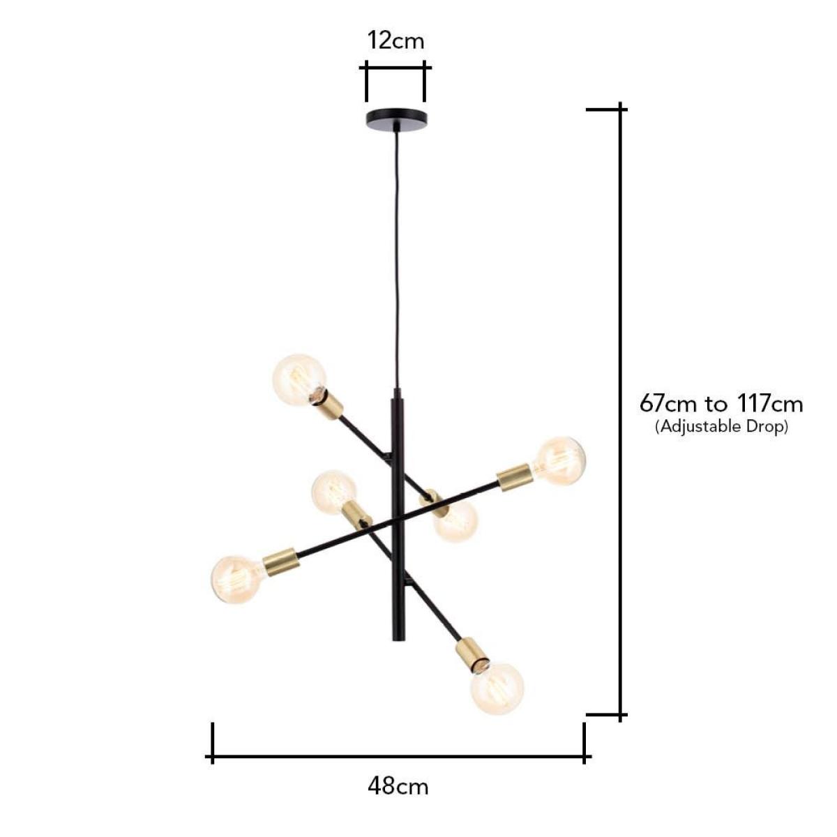 Calvet Ceiling Light, Brass – image 9